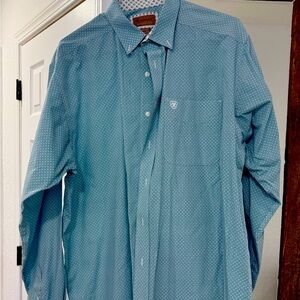 Men’s Ariat button down shirt, lightly worn, always dry cleaned